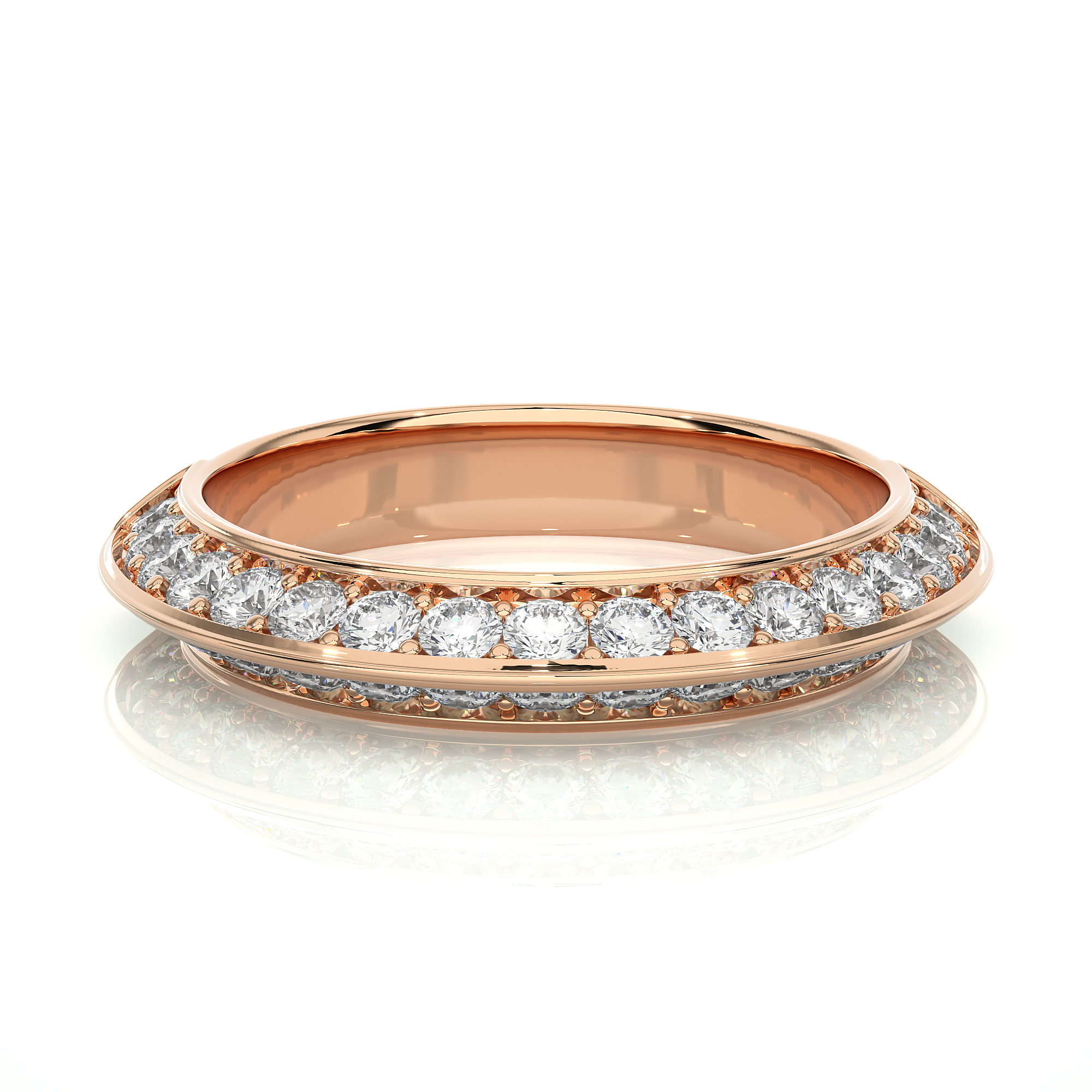 1.02 Carat H Color VS1 Clarity Diamond Studded Natural Diamond Ring.